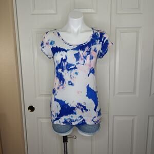 Simply Vera Vera Wang stretch tie dye scoop neck tee sz S